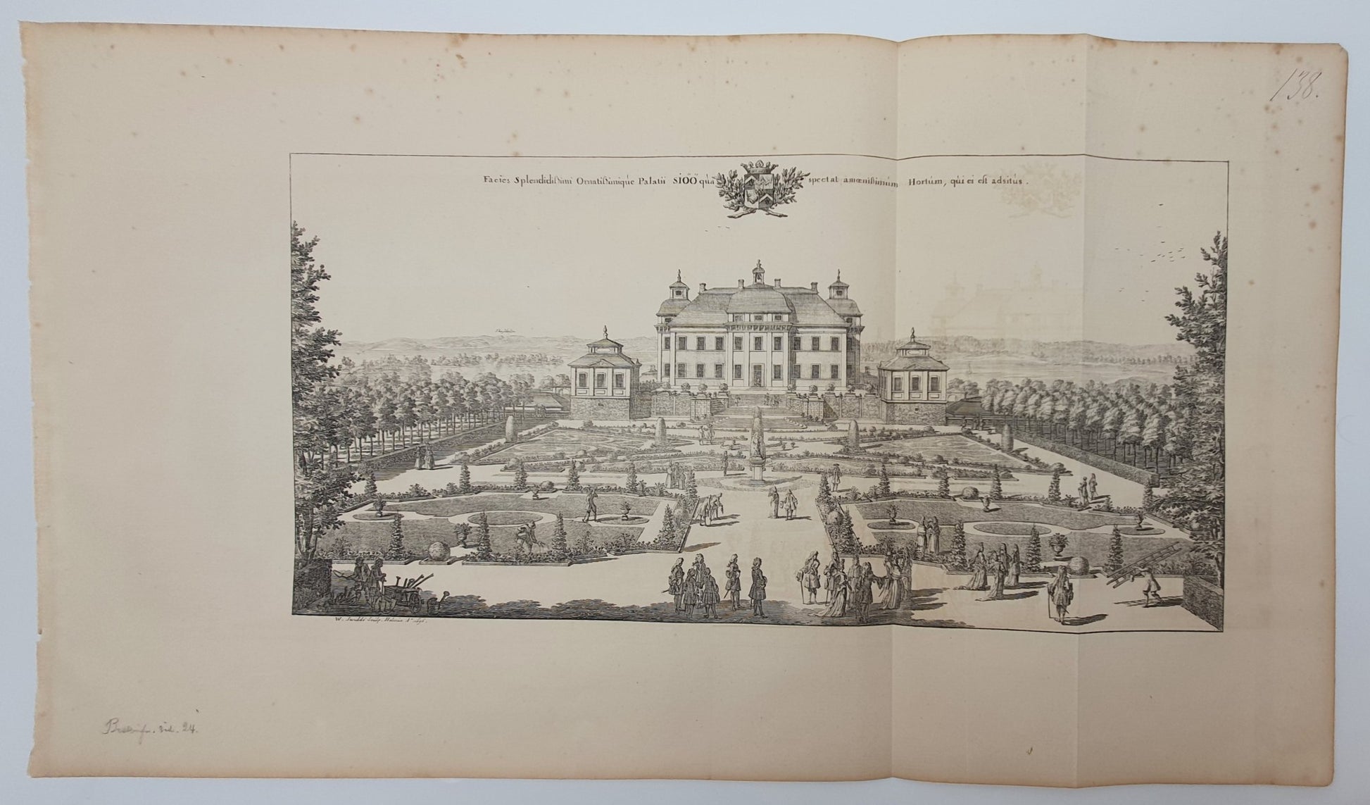 Antique Topographical Print - Lake Castle - Enkoping municipality in Uppland - Dahlströms Fine Art