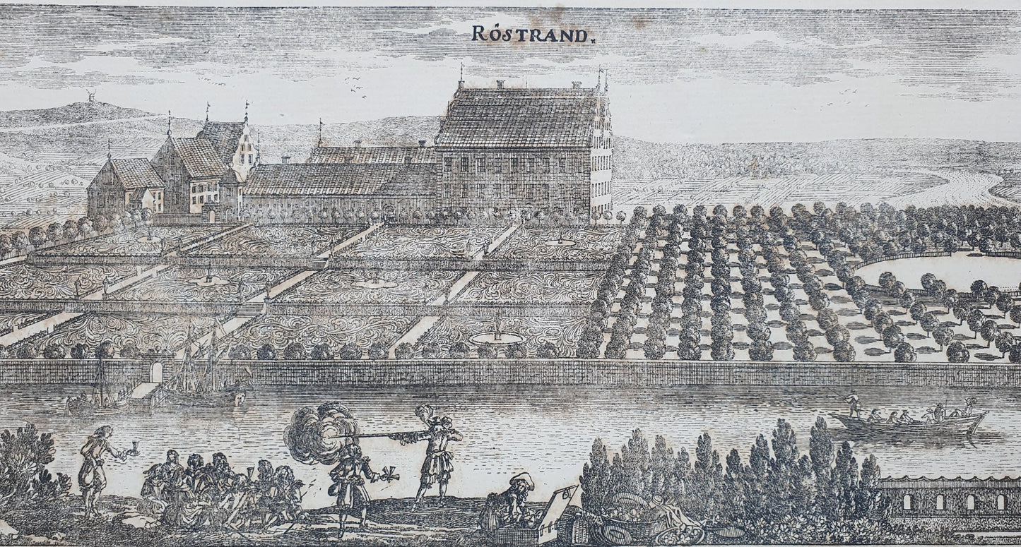 Antique Topographical Print - Rorstrand Castle - Rydboholm Castle - Stockholm - Dahlströms Fine Art