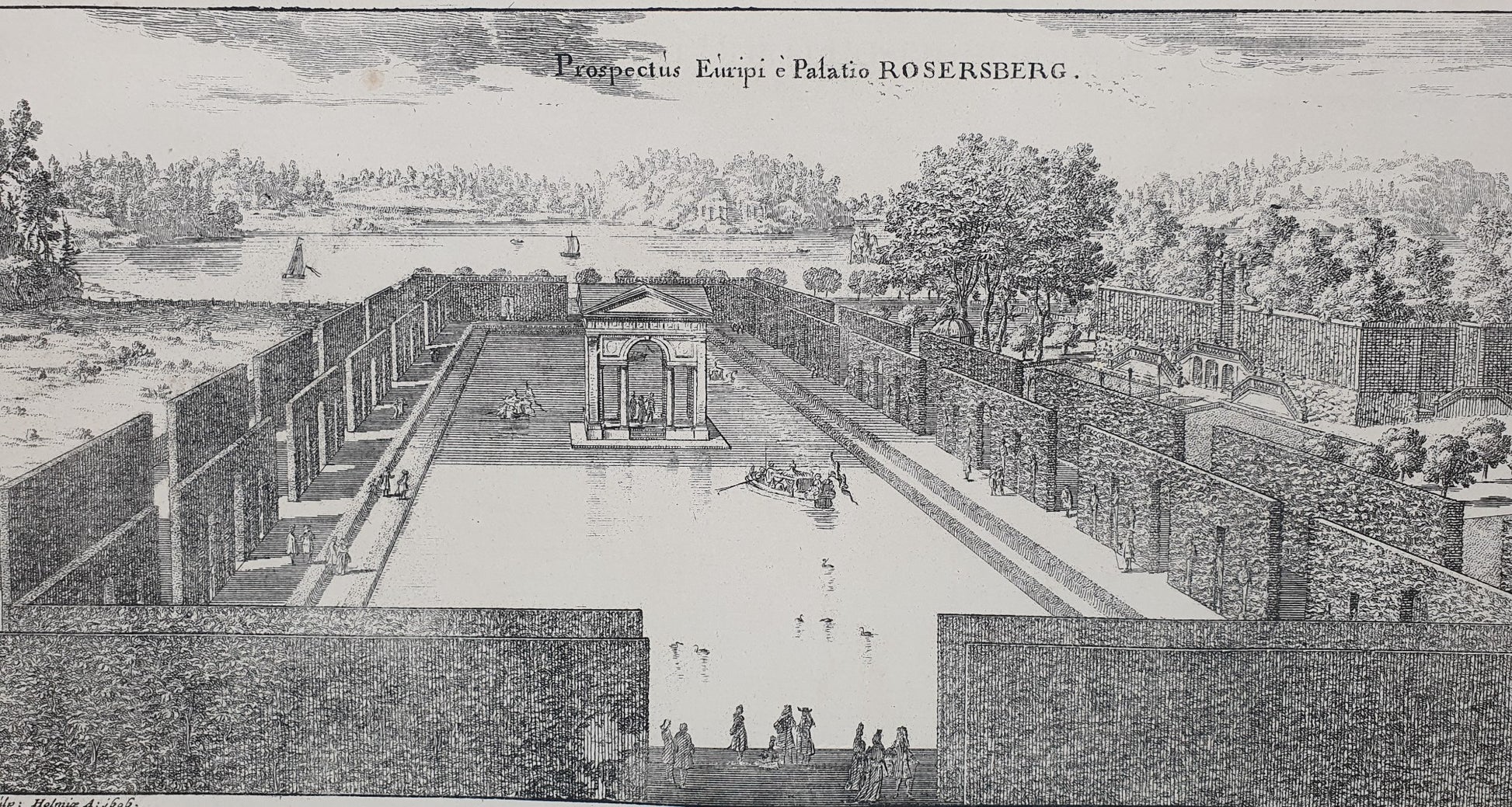 Antique Topographical Print - Rosersberg Castle - Sigtuna municipality, Upplan - Dahlströms Fine Art