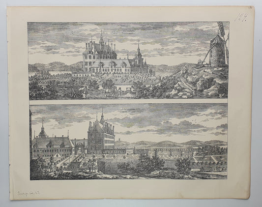 Antique Topographical Print - Rosersberg Castle - Sigtuna Upplan - Dahlbergh - Dahlströms Fine Art