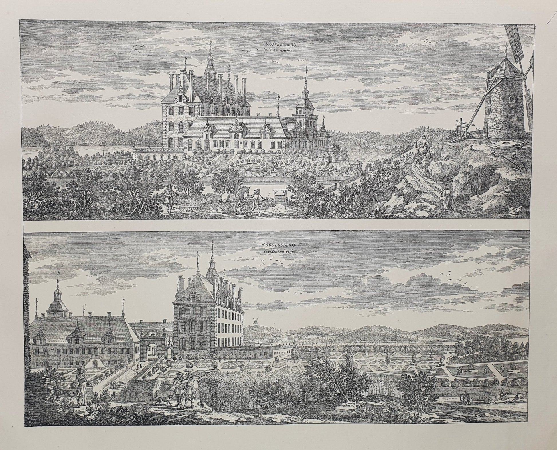 Antique Topographical Print - Rosersberg Castle - Sigtuna Upplan - Dahlbergh - Dahlströms Fine Art