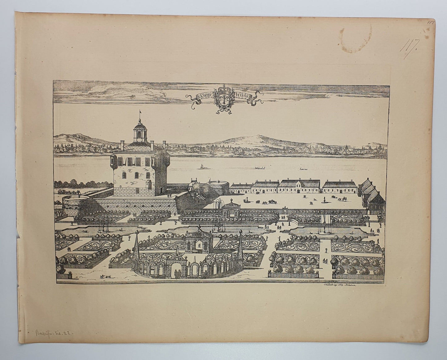 Antique Topographical Print - Orbyhus Castle - Tierps Municipality, Uppland - Dahlströms Fine Art