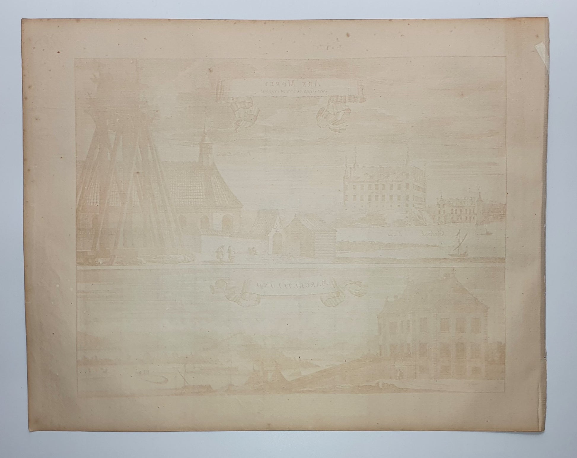 Antique Topographical Print - Mörby Castle - Norrtälje Municipality, Uppland - Dahlströms Fine Art