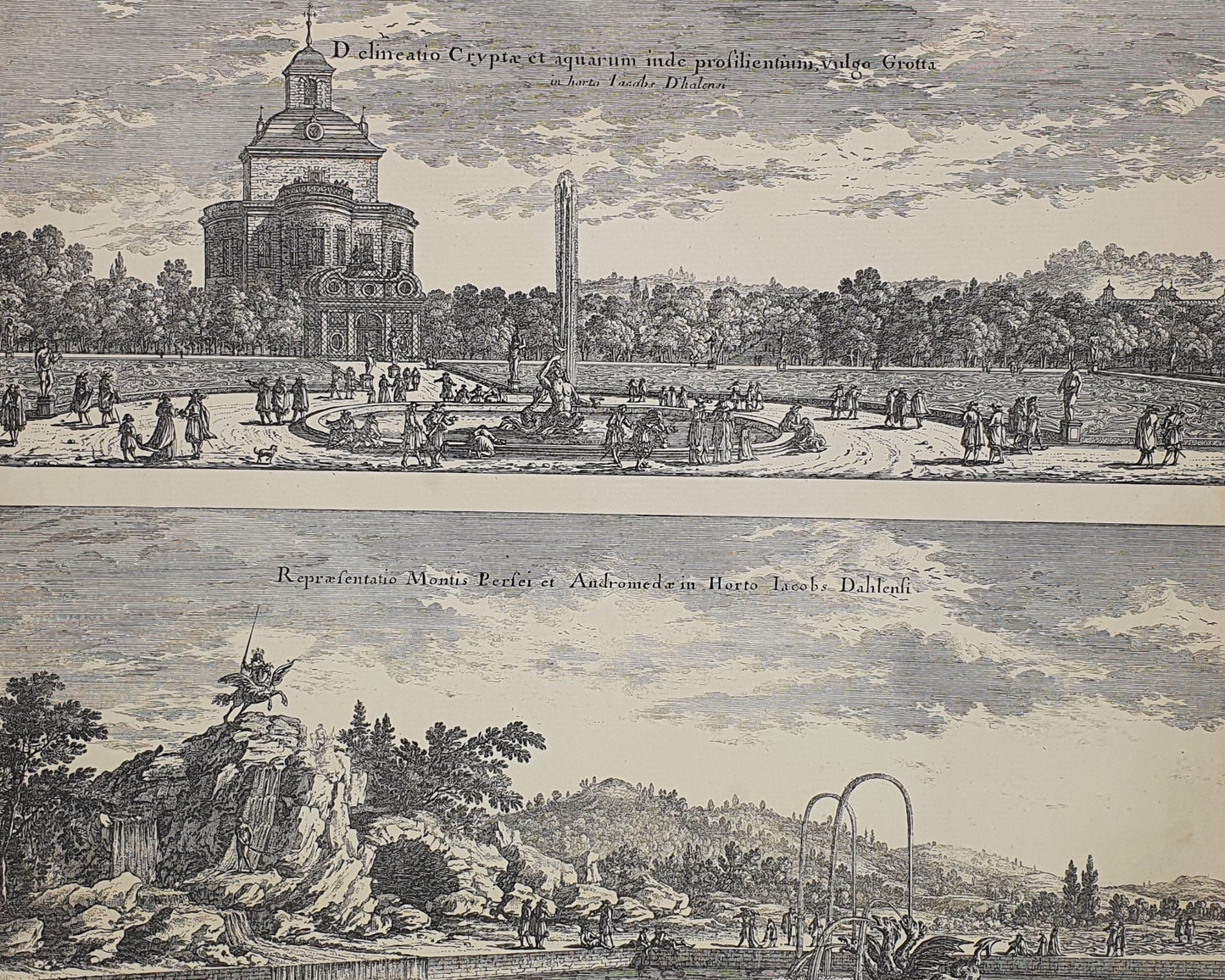 Antique Topographical Print - Ulriksdal Castle - Solna, Stockholm - Sweden - Dahlströms Fine Art