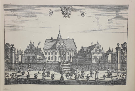 Antique Topographical Print - Ulriksdal Castle - Solna - Stockholm - Sweden - Dahlströms Fine Art