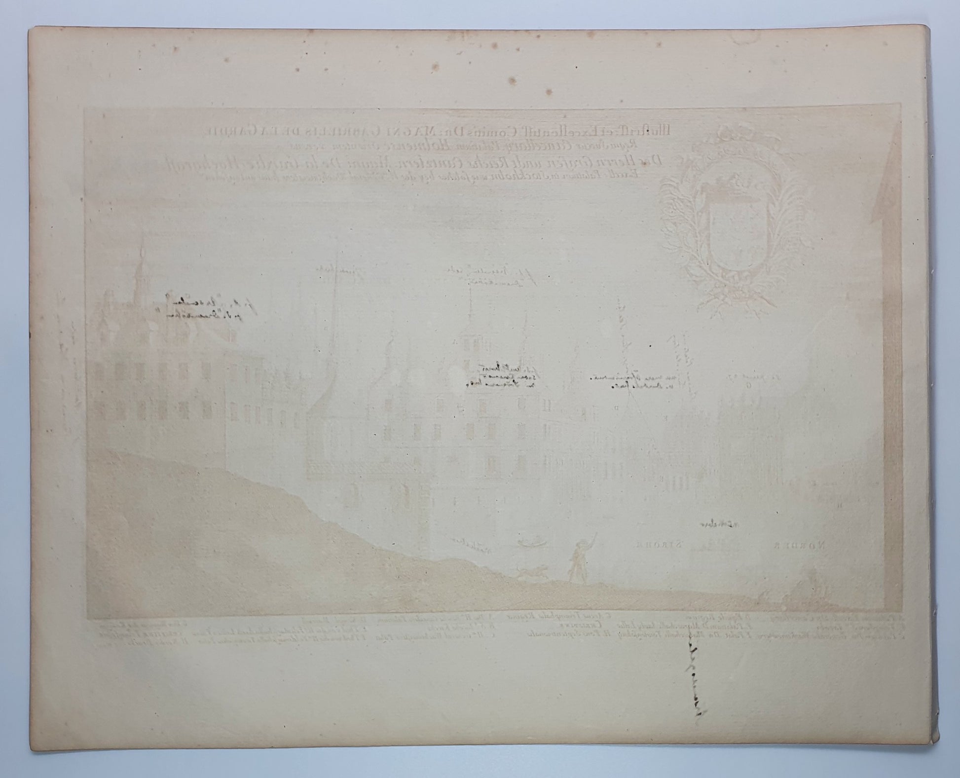 Antique Topographical Print - Peculiar from Jacob's Church - Stockholm - Sweden - Dahlströms Fine Art