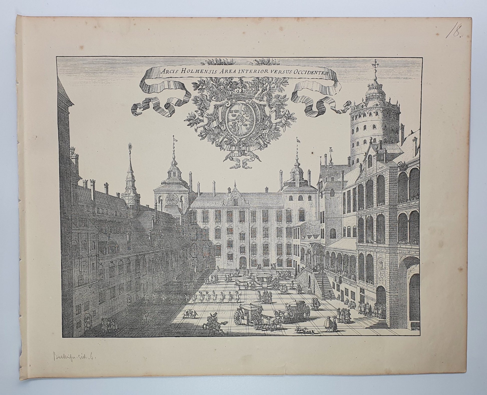 Antique Topographical Print - Tre Kronor Castle - Stockholm, Sweden - Dahlbergh - Dahlströms Fine Art