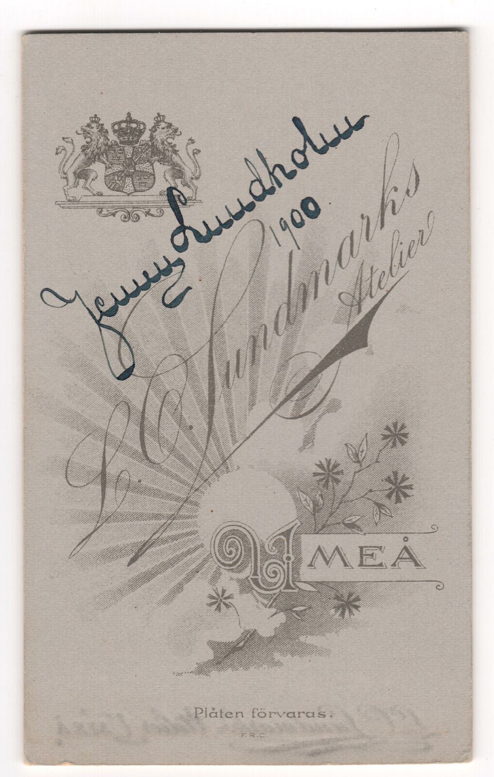 Antique Carte De Visite - Sweden -L.Q Lundmarks Atelier - Women -Photograph Card - Dahlströms Fine Art