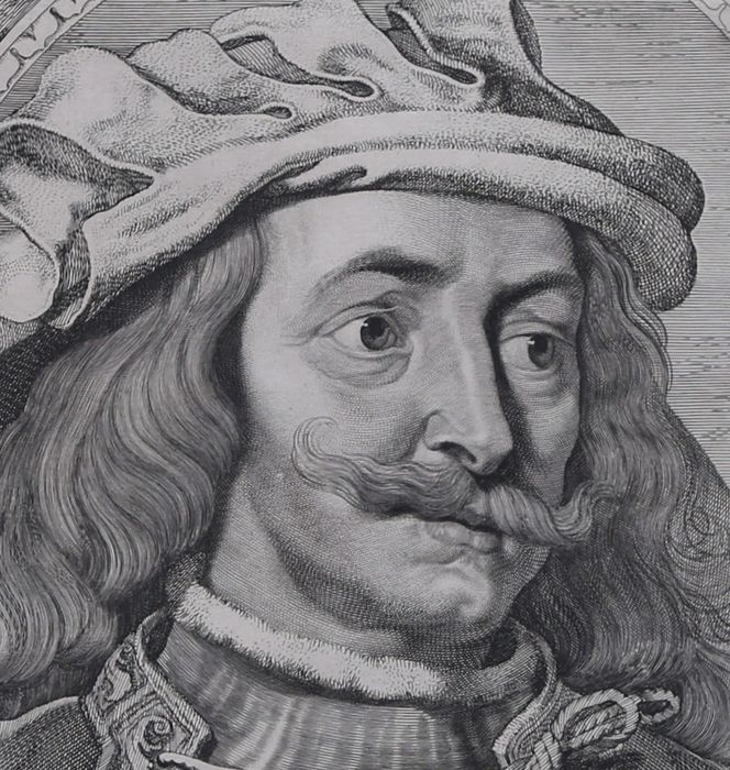 Antique Print - Claes Jansz II Visscher - Portrait of Dirk Count of Holland 1704 - Dahlströms Fine Art