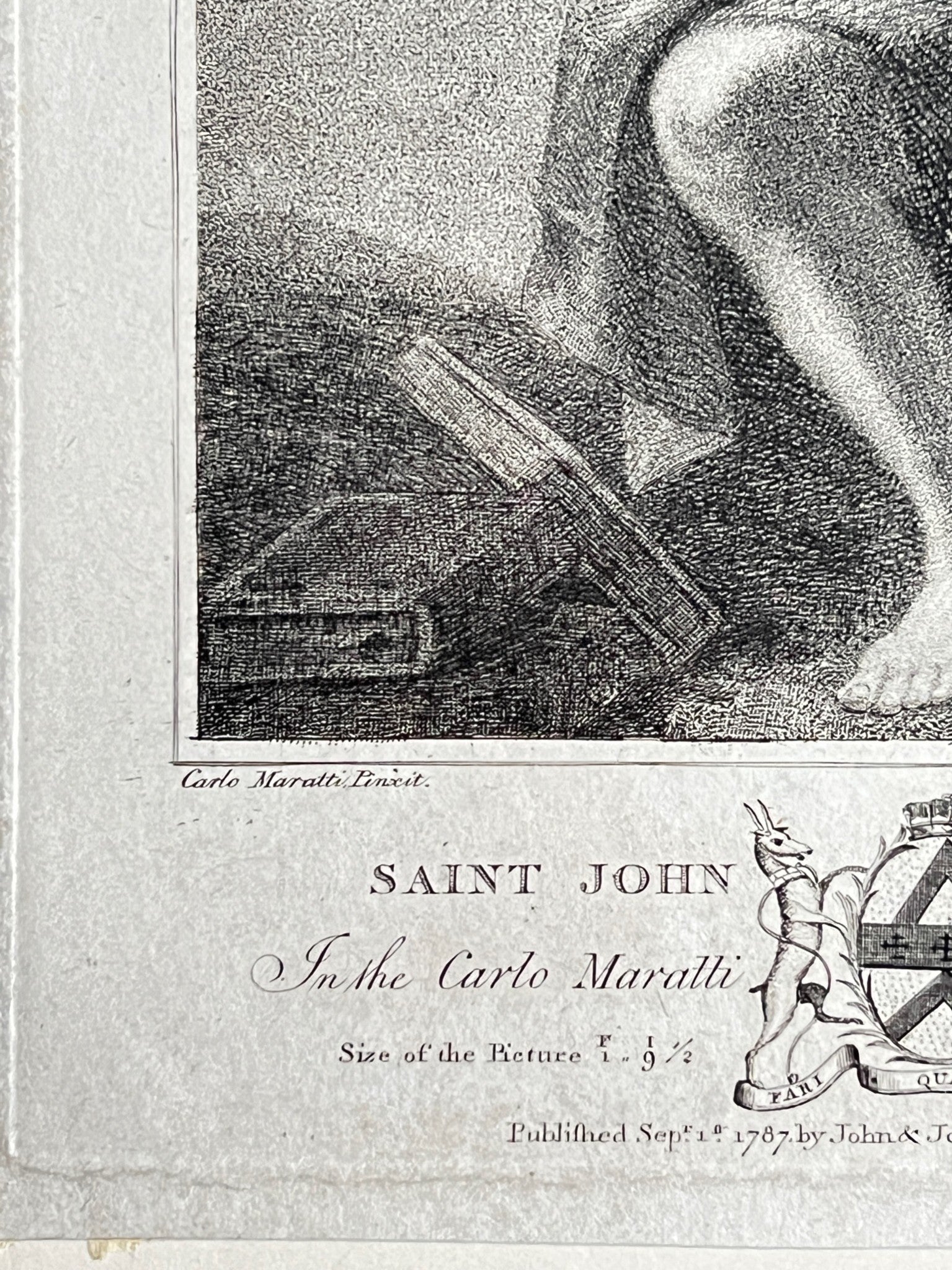Antique Print - Religious - Saint John the Evangelist - Apostles - New Testament - Dahlströms Fine Art