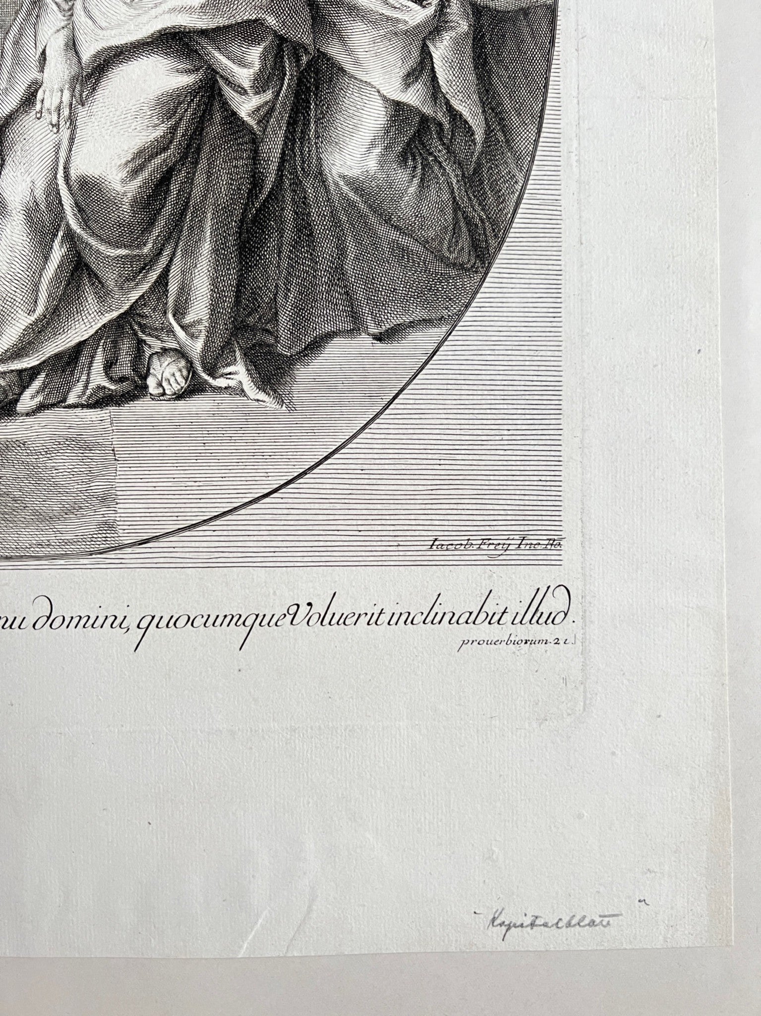 Antique Print - Religious - Esther before Ahasuerus - 18th Century - Jacob Frey - Dahlströms Fine Art