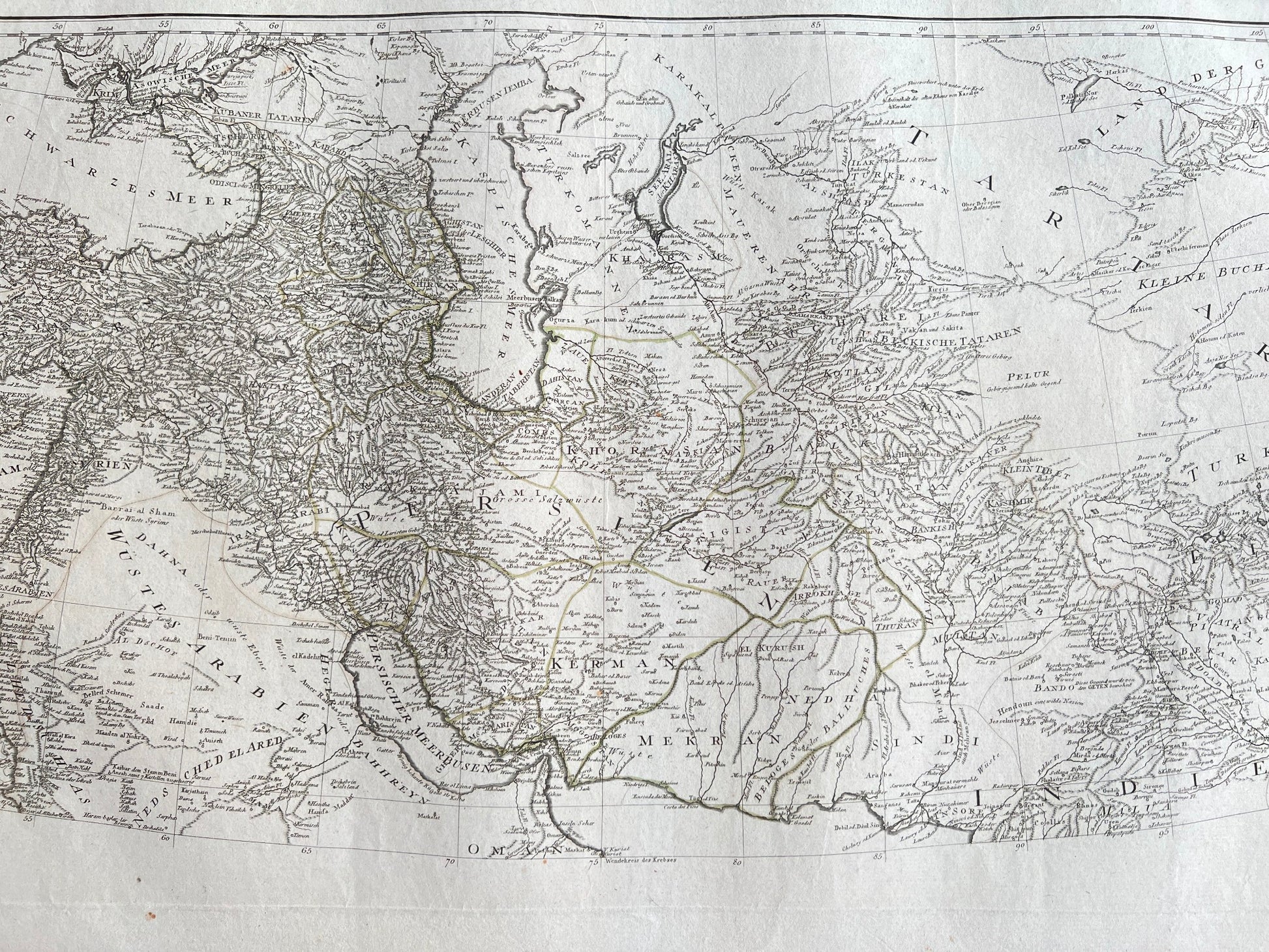 Antique Map Print - First Part of Map of Asia - Turkey - Iran - India - Tartary - Dahlströms Fine Art