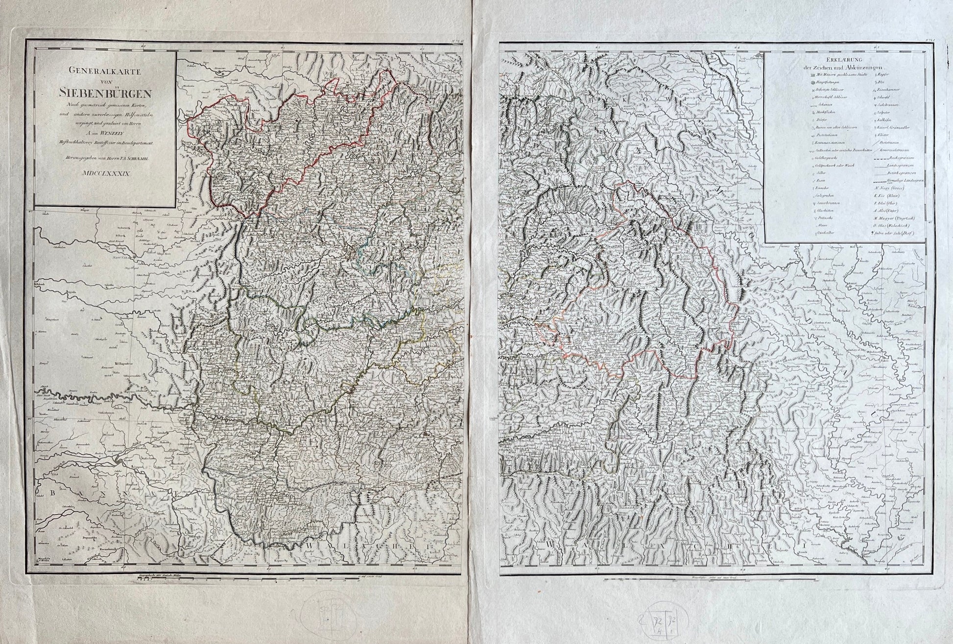Antique Map Print - Europe - General Map of Transylvania - Romania - Cluj-Napoca - Dahlströms Fine Art