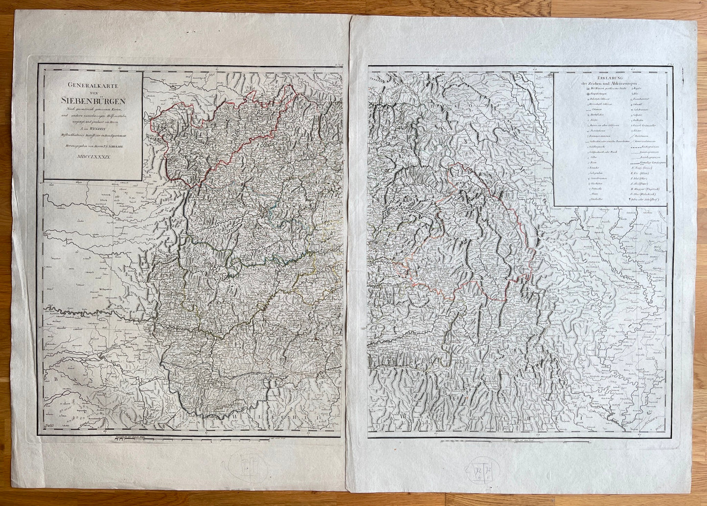 Antique Map Print - Europe - General Map of Transylvania - Romania - Cluj-Napoca - Dahlströms Fine Art
