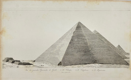 Rare Engraving - The Pyramid of Cheops - Egypt - Dominique Vivant - London