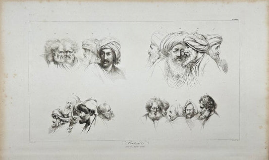 Original Print -  Four Arabs - Journey to Lower and Upper Egypt - D. Vivant