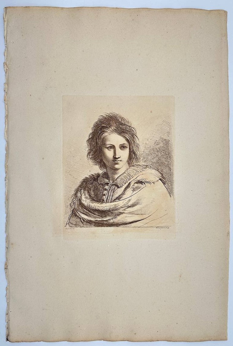 Original Print - Portrait Of A Boy - Bartolozzi - Francesco Barbieri - Italy
