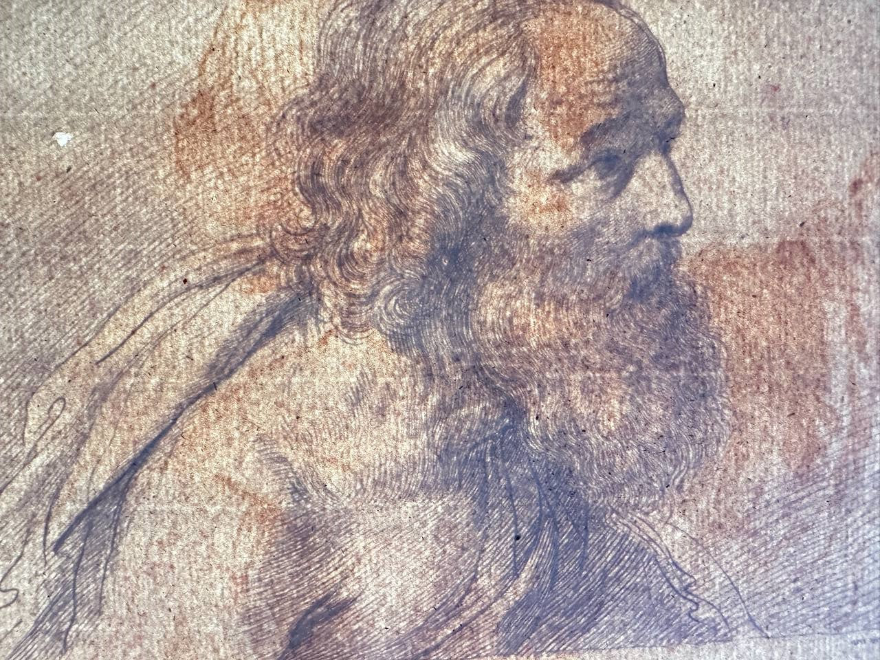 Original Print - Portrait of an Old Man with a Beard, with Naked Shoulders