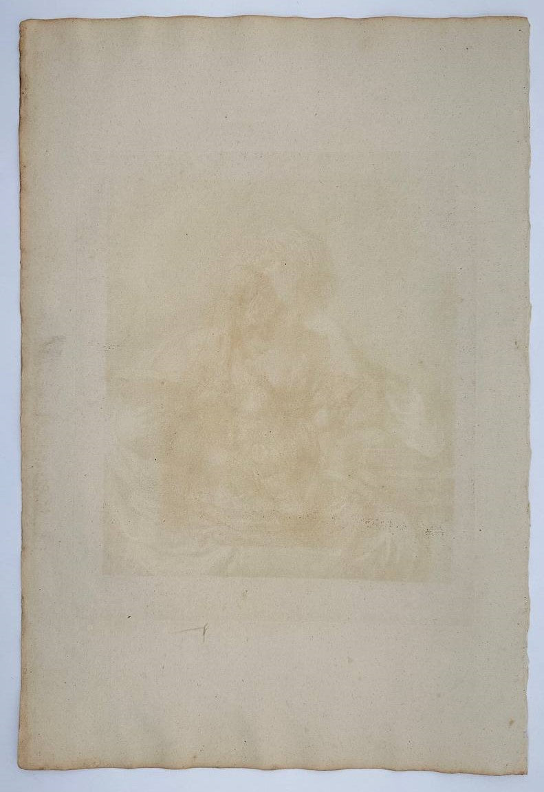 Original Print - "A Turkish Woman Reading" - Francesco Bartolozzi - Guercino