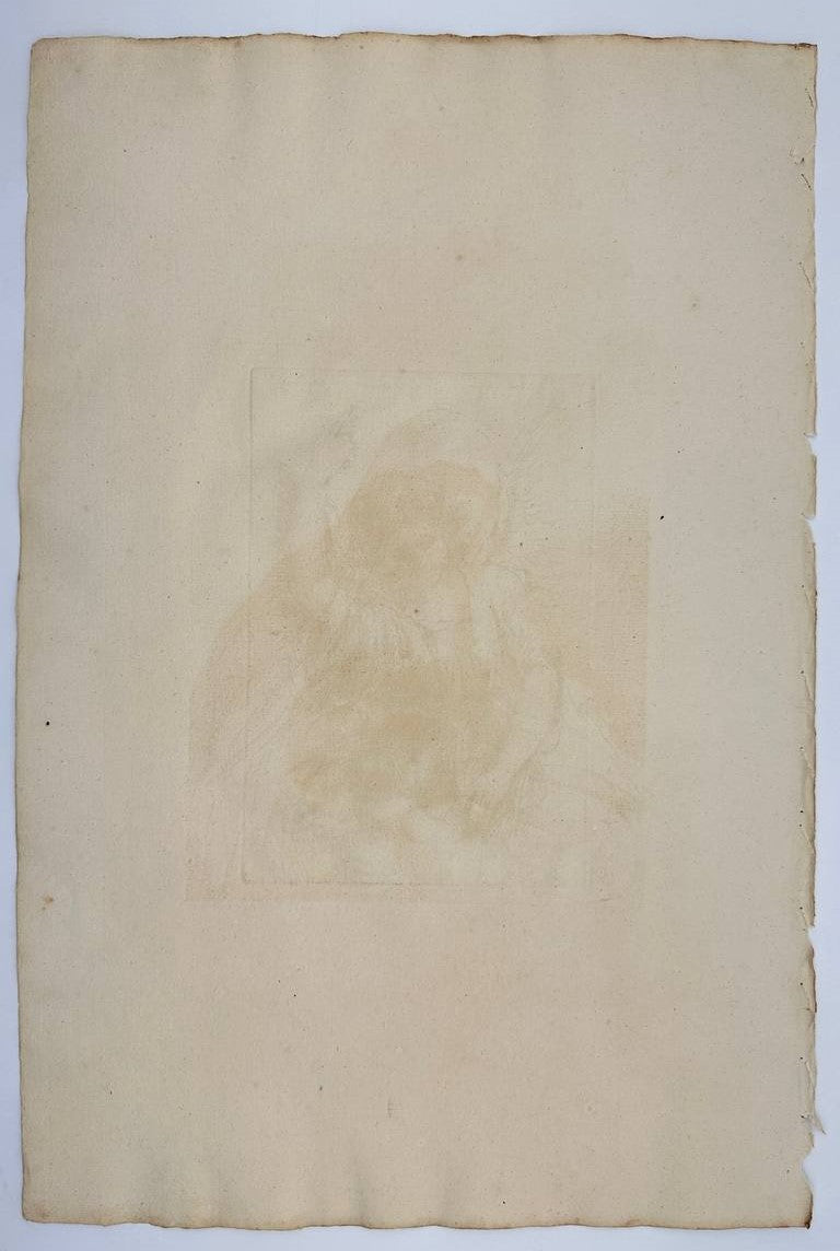 Old Master Print - Engraving - "Guardian Angel" - Francesco Bartolozzi