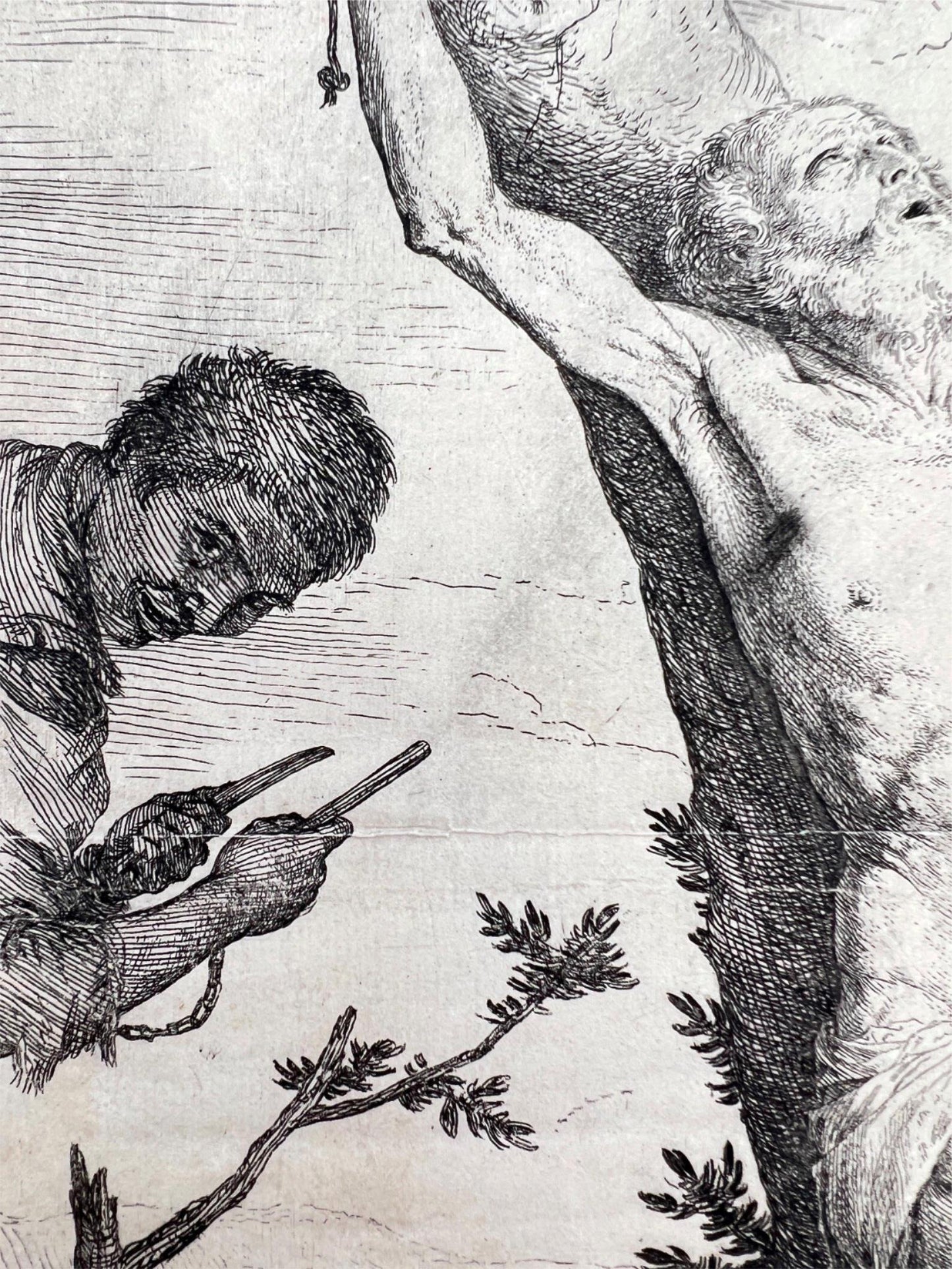 Antique Religious Print - The Martyrdom of Saint Bartholomew - Jusepe de Ribera