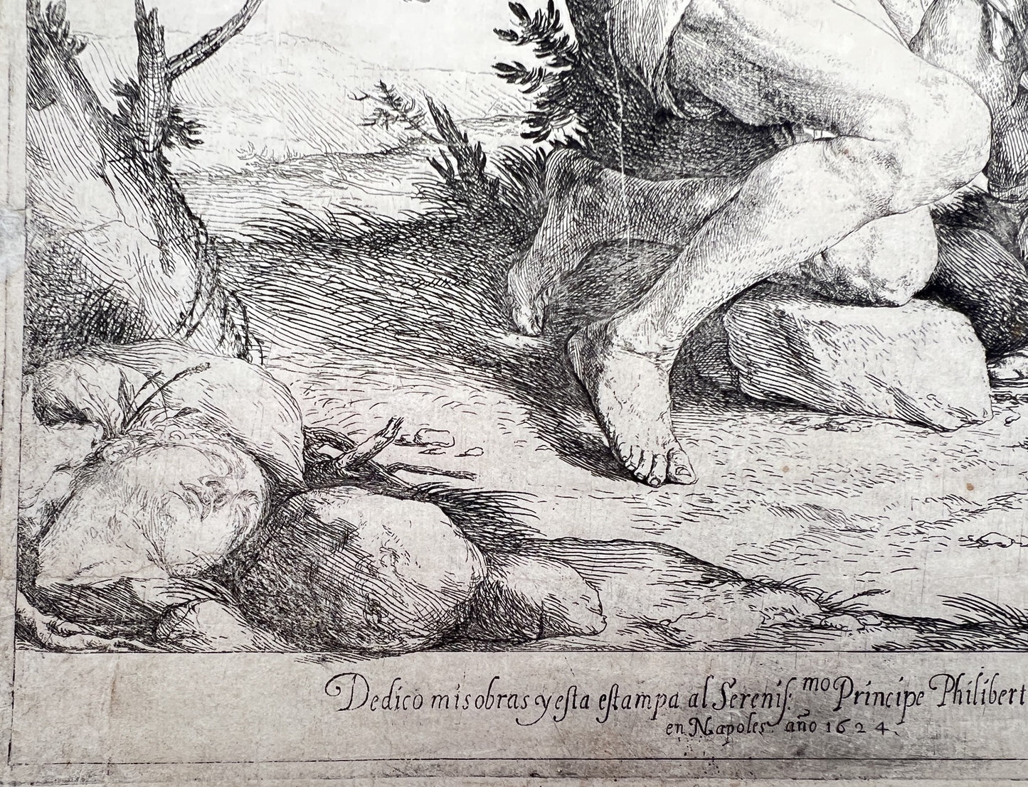 Antique Religious Print - The Martyrdom of Saint Bartholomew - Jusepe de Ribera