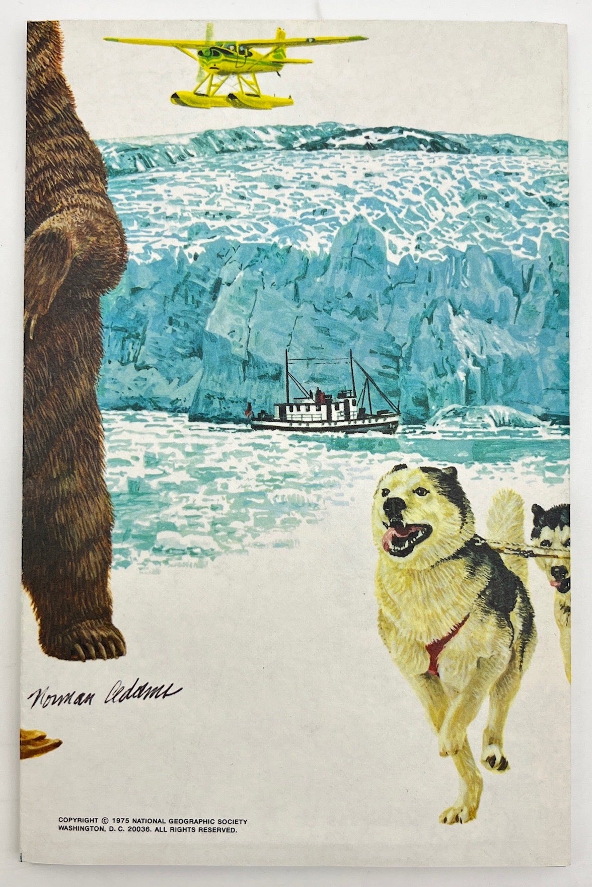 Vintage Map Print - National Geographic - Map of Alaska - Juneau - USA  - 1975 - Dahlströms Fine Art