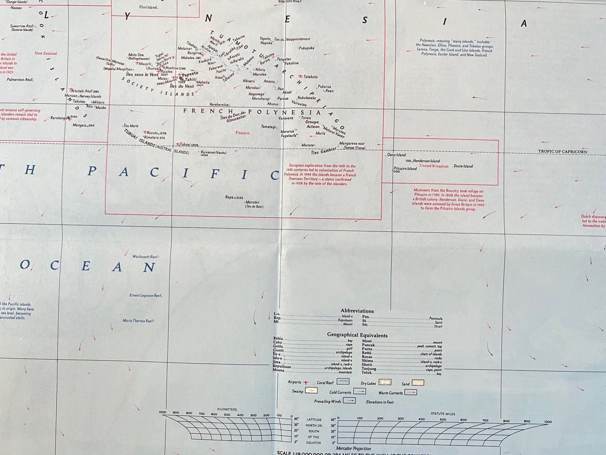 Vintage Map Print - National Geographic - Map of Island of the Pacific - 1974 - Dahlströms Fine Art
