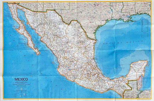 Vintage Map Print - America - Mexico - Chihuahua - Durango - Coahuila - 1972 - Dahlströms Fine Art
