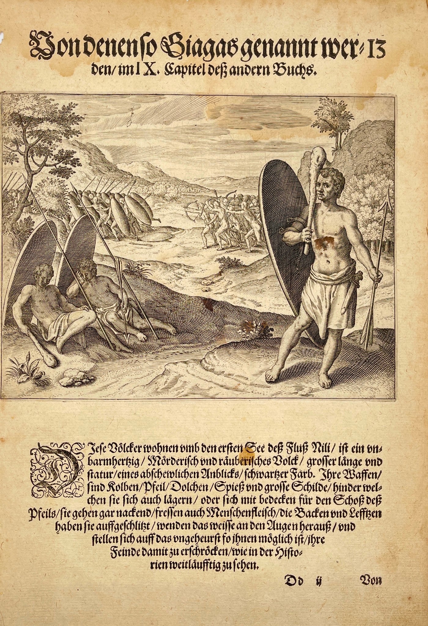 Antique Print - Theodor de Bry - "Reg Congo 13" - Kingdom of Congo in Africa - Dahlströms Fine Art