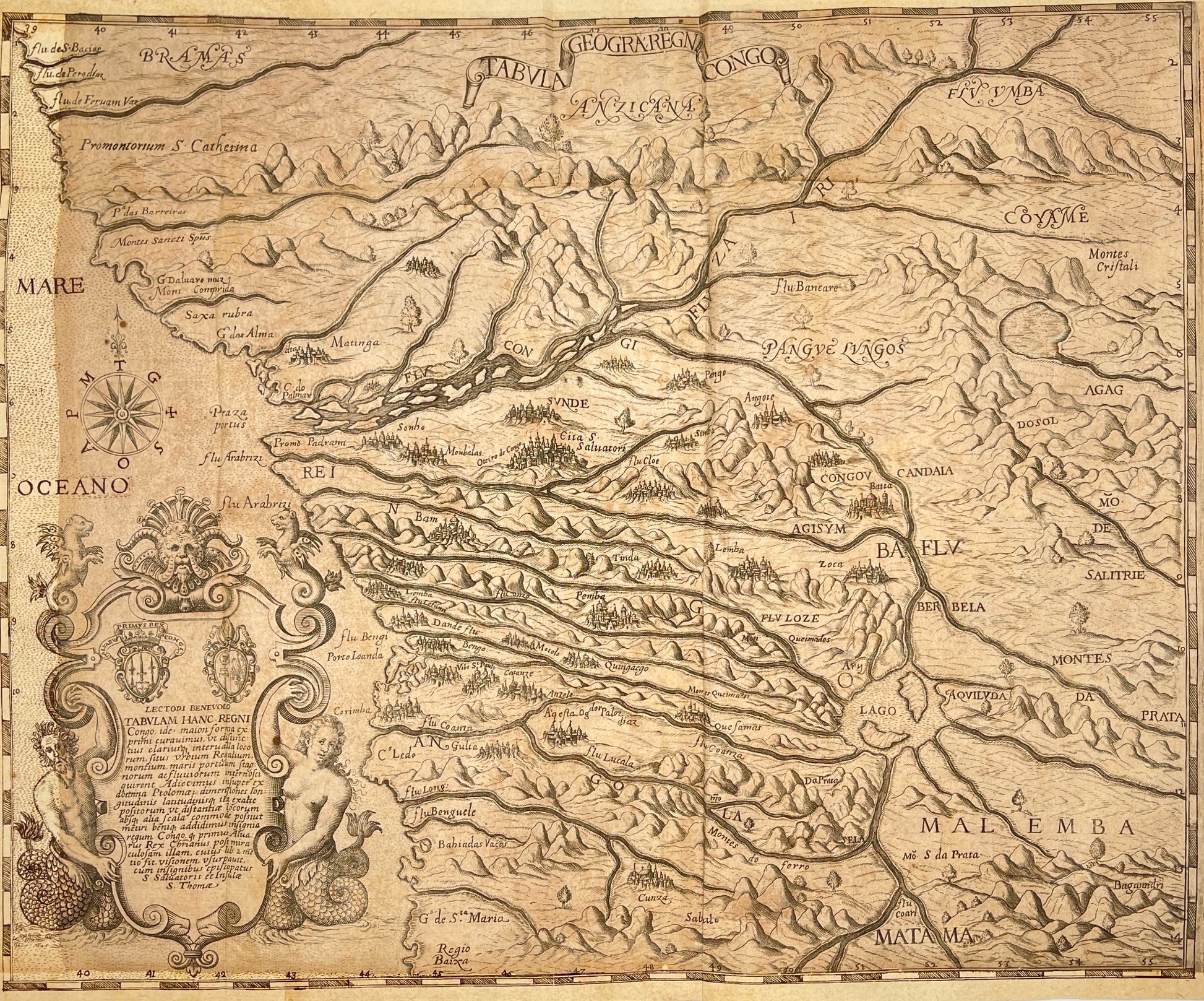 Antique Map Print - Theodor de Bry - Map Of Congo Durch Matthias Becker - Dahlströms Fine Art