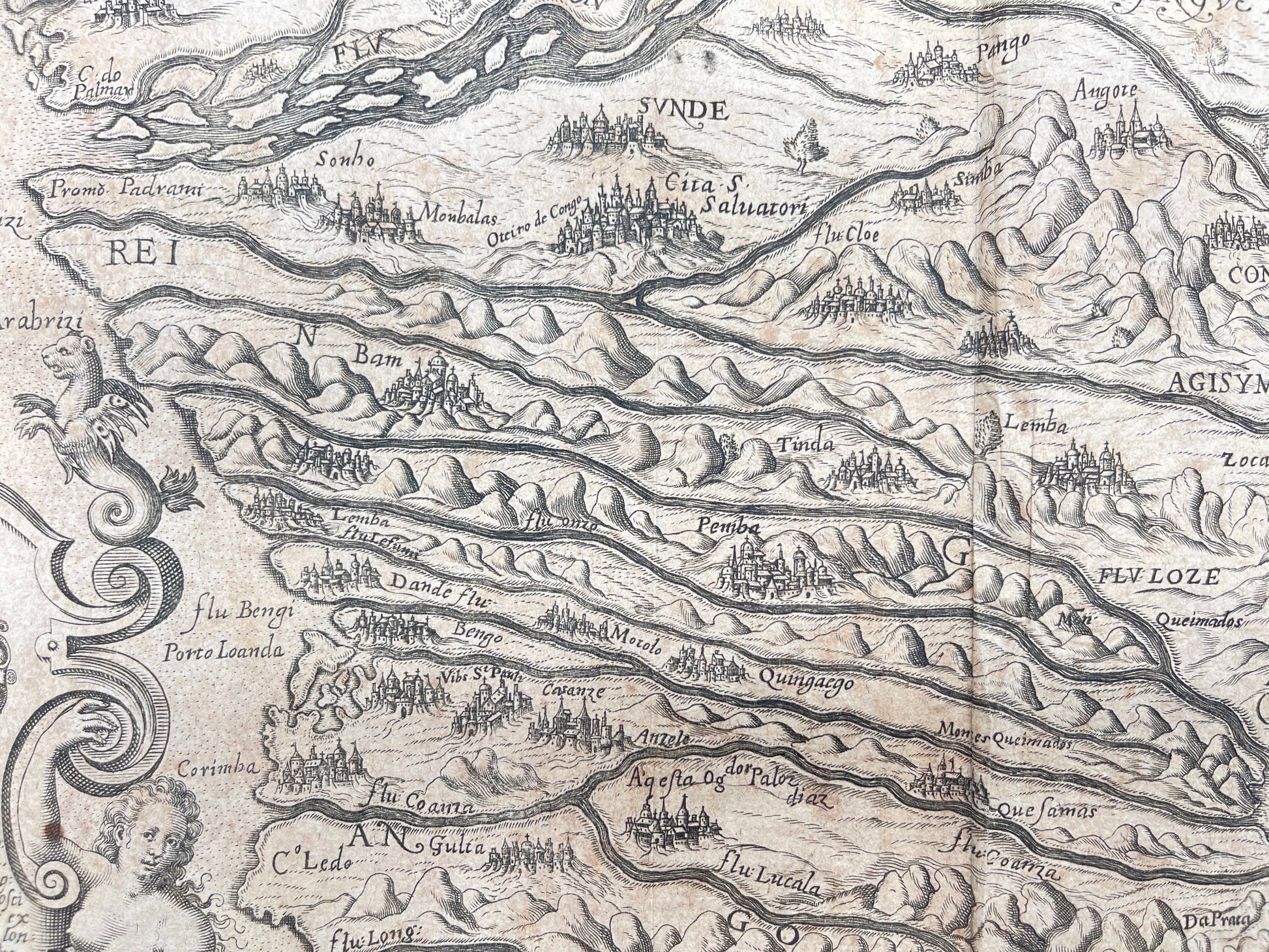Antique Map Print - Theodor de Bry - Map Of Congo Durch Matthias Becker - Dahlströms Fine Art