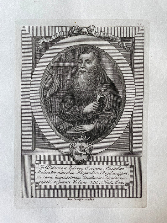 Antique Print - Church Dignitary - Luigi Cunego - Fr. Didacus a Quiroga Provinc - Dahlströms Fine Art