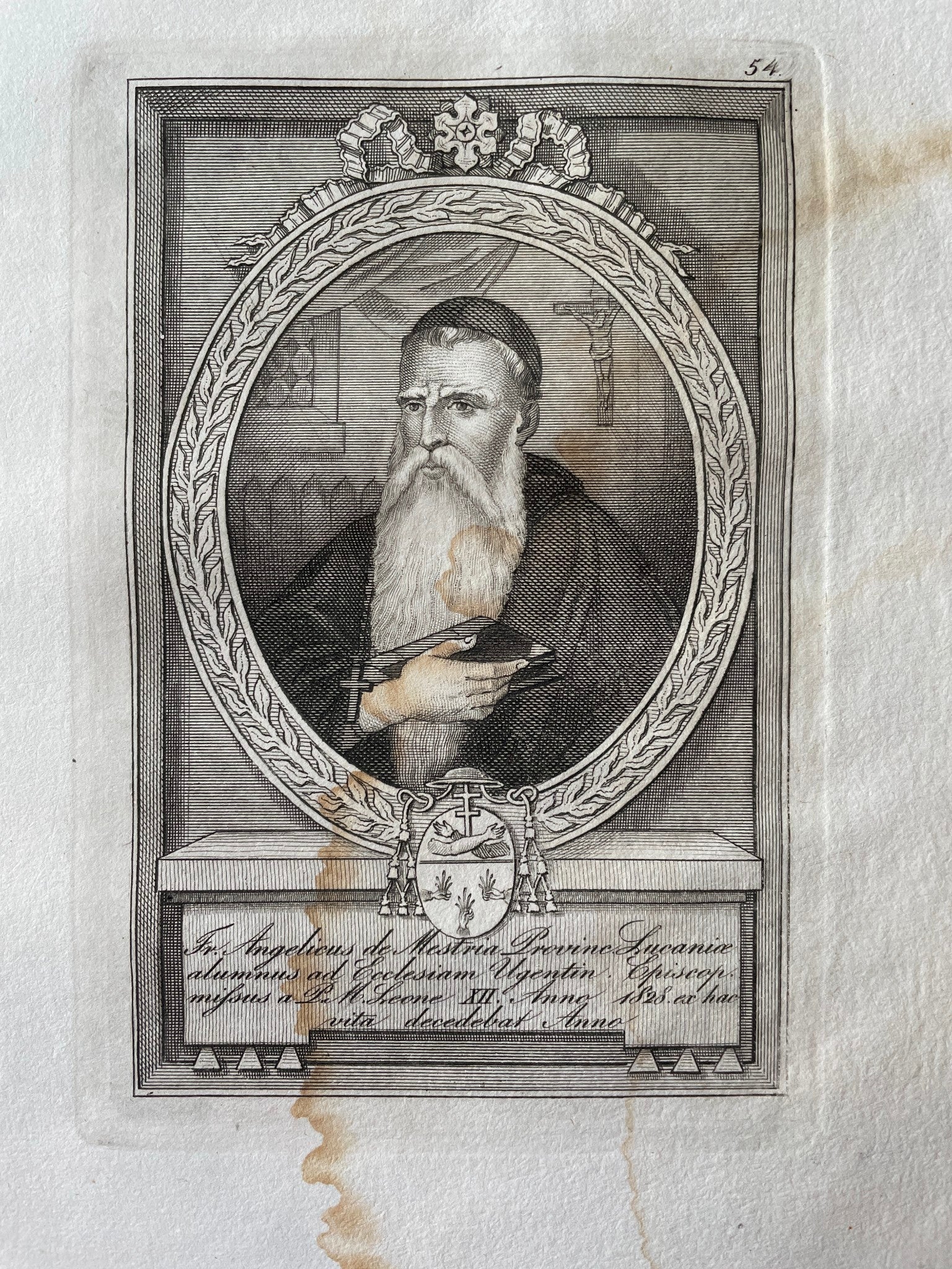 Antique Print - Church Dignitary - Luigi Cunego - Fr. Angelicus de Mestria - Dahlströms Fine Art
