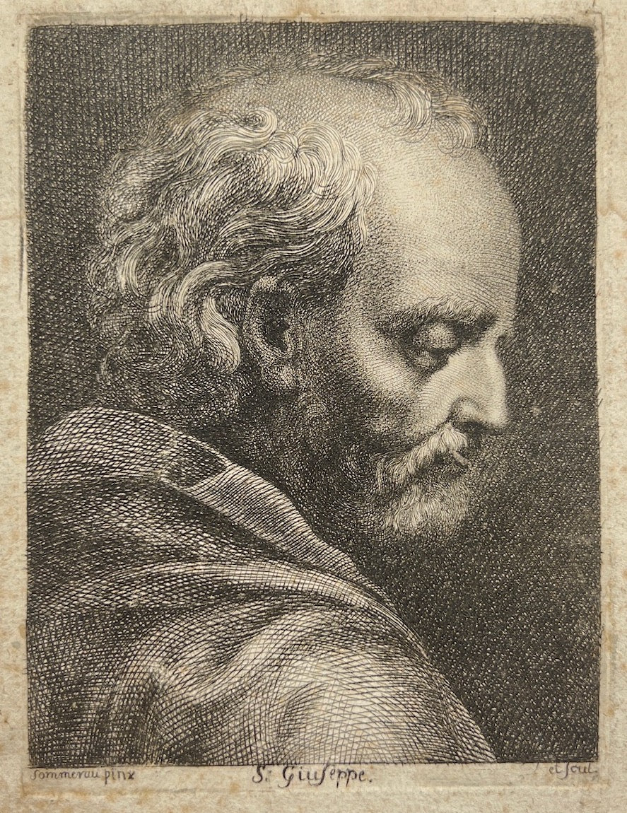Antique Print - Portrait of a Joseph - New Testament - Putative Father of Jesus