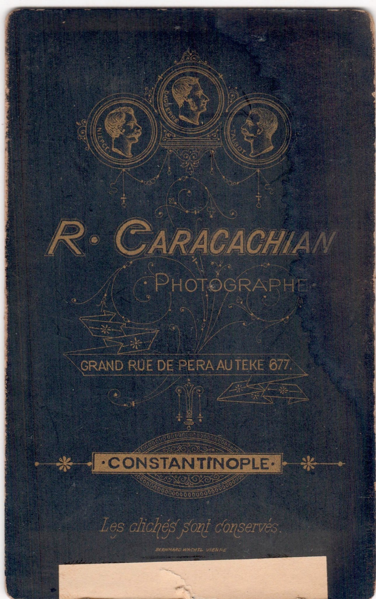 Original Antique Photo Cabinet Card Gentlemen Portrait R. Caracachian - Dahlströms Fine Art