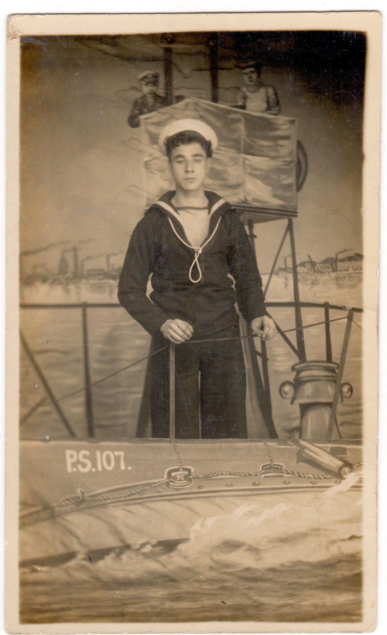 Original Postcard - Portrait of a Young Man - Seaman - Plymouth, United Kingdom