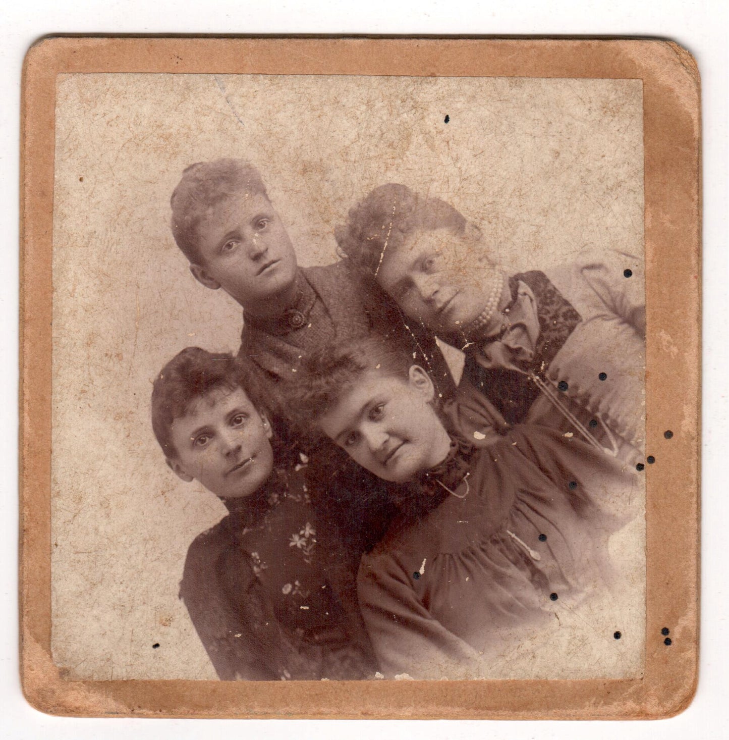 Original Antique Photo Cabinet Card Family Portrait La Cygne Kansas Photo Gifts - Dahlströms Fine Art