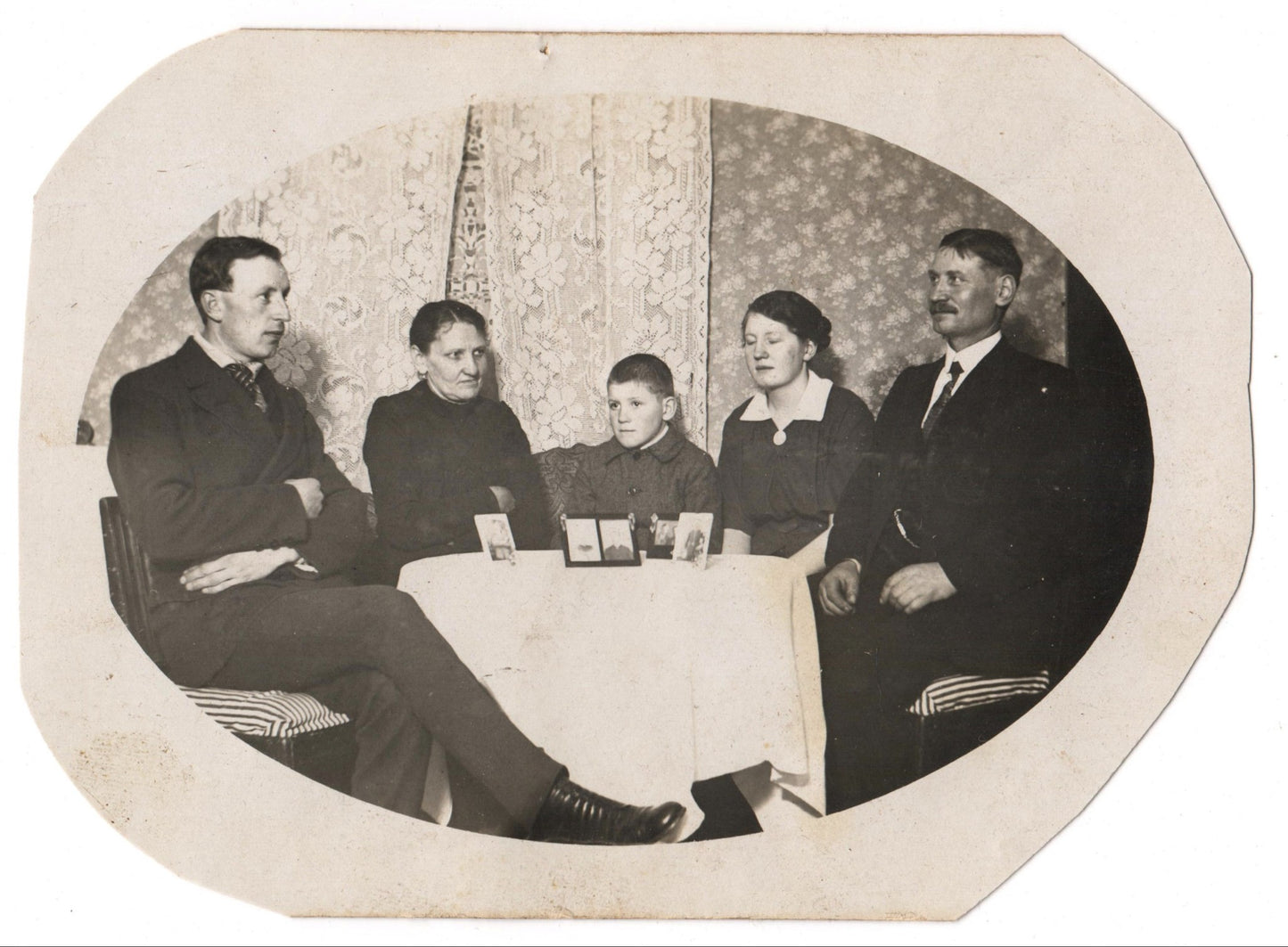 Vintage Postcard - Family Evening - Family Group Portrait - Europe 20th Century