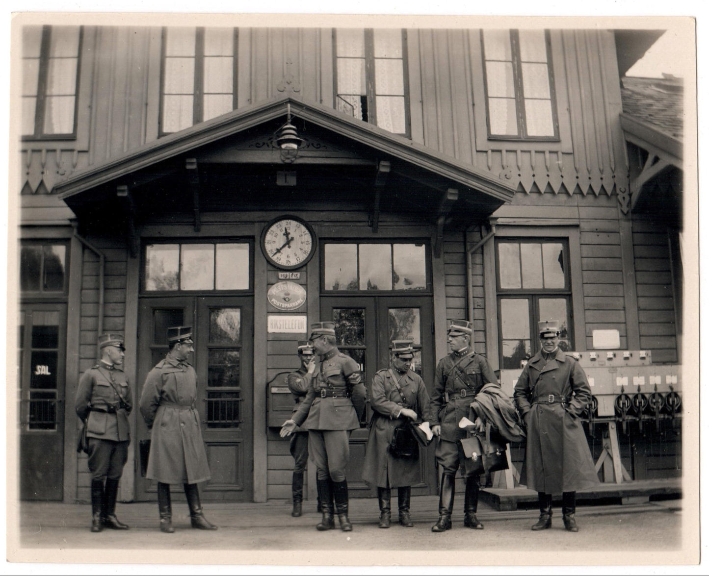 Vintage Photography - Swedish Officers - A Military Photo - Troops - Sweden