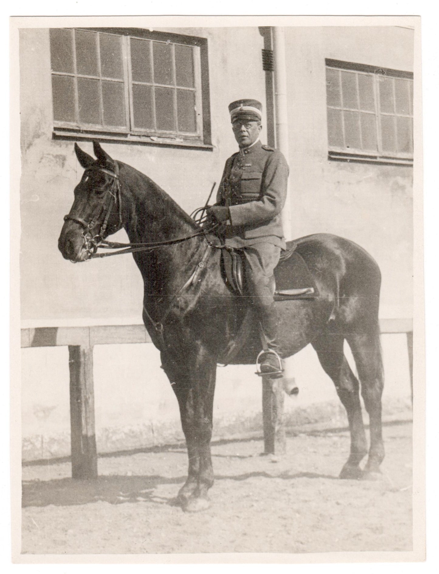 Vintage Military Photography - Swedish Solider - Officer on Horse - Sweden