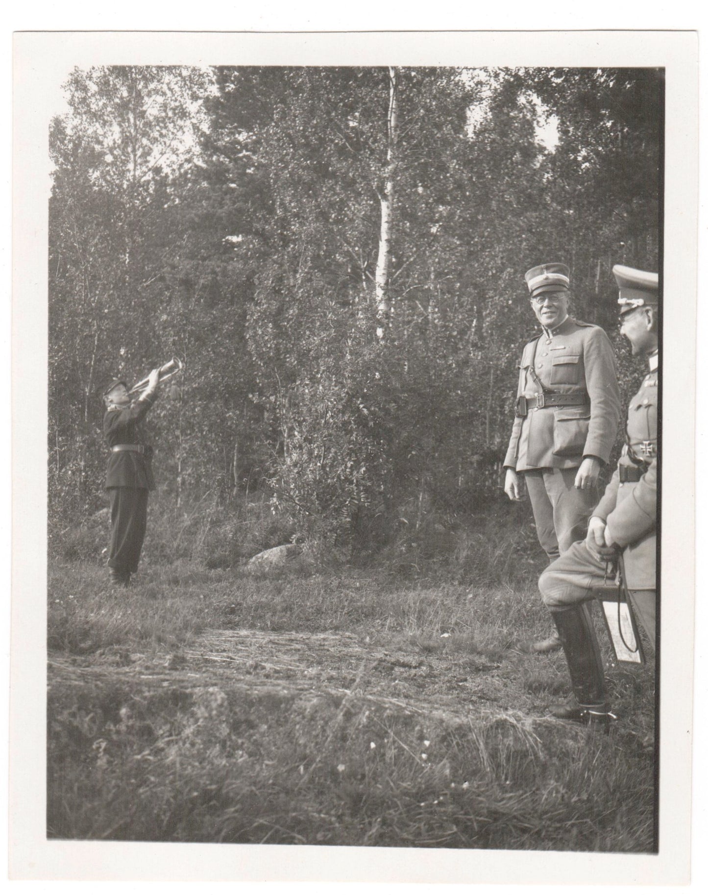 Vintage Photography - Swedish Soliders - Officers - Military Trumpeter - Sweden