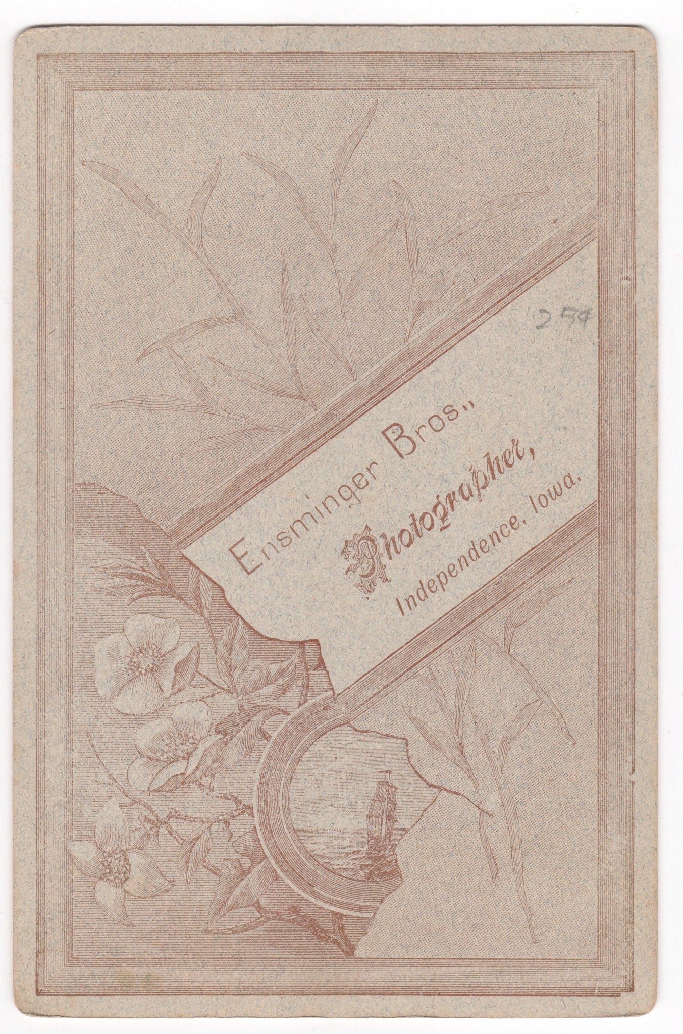 Original Antique Photo Cabinet Card Lady Portrait Independence Iowa - Dahlströms Fine Art