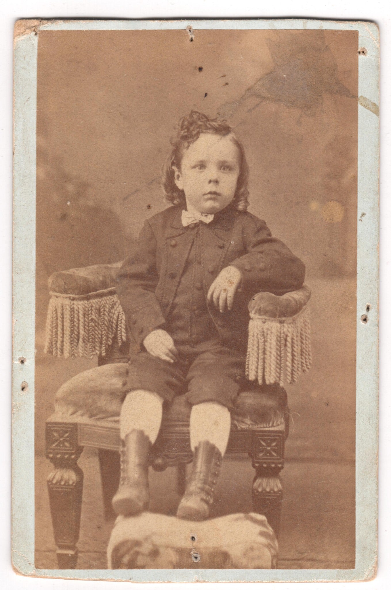 Original Antique Photo Cabinet Card Child Portrait Wm B Ingersoll, Oakland - Dahlströms Fine Art
