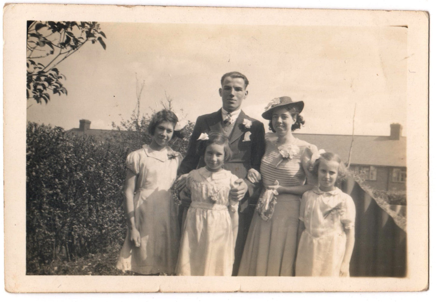 Vintage Photo - Portrait of a Big Family - Parents and Children - United Kingdom