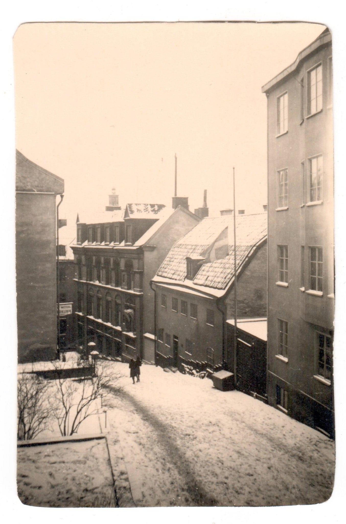Vintage Photo - Photo Streets - Winter City - European Architecture - Sweden