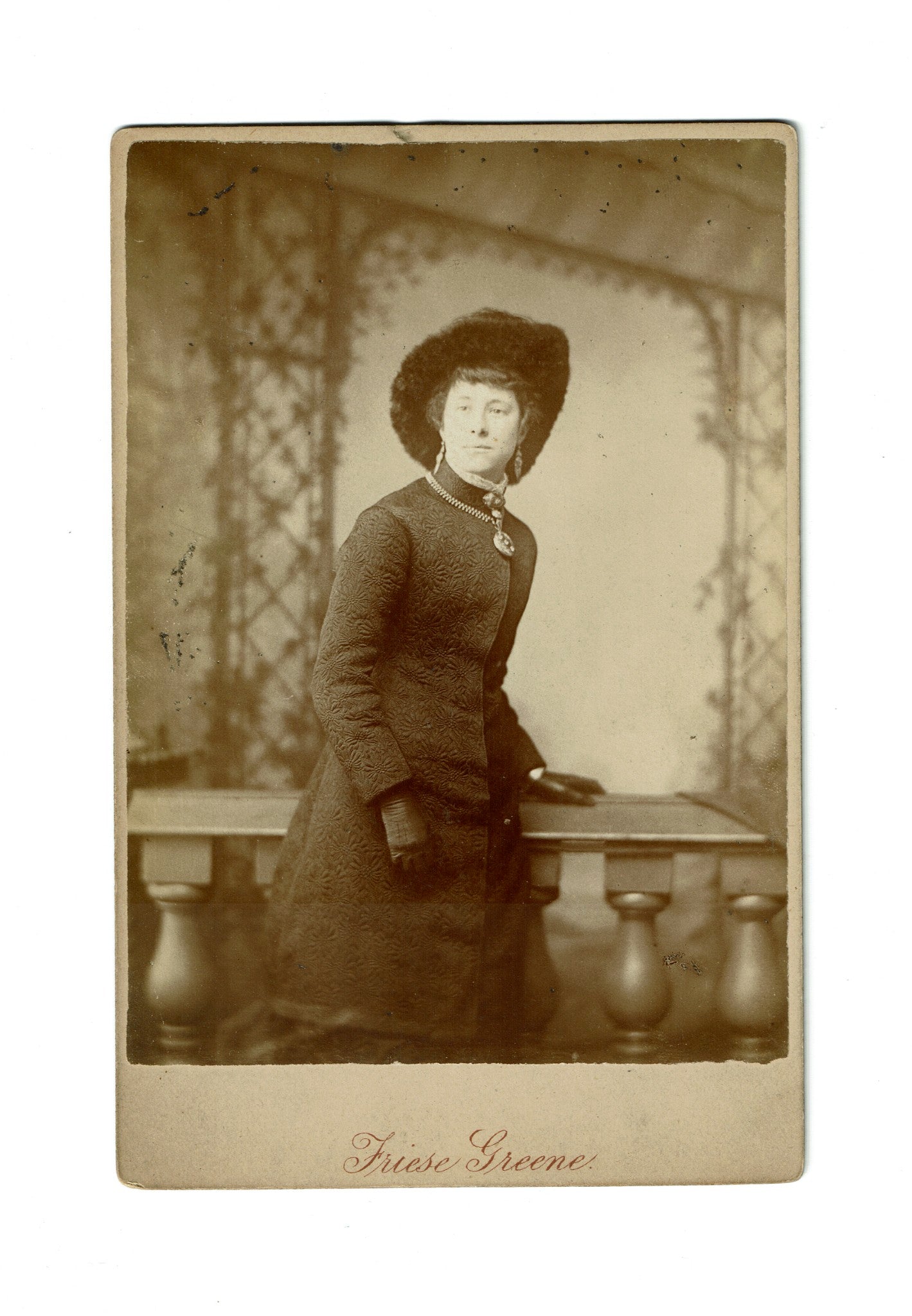 Original Antique Photo Cabinet Card Lady Portrait Plymouth United Kingdom - Dahlströms Fine Art
