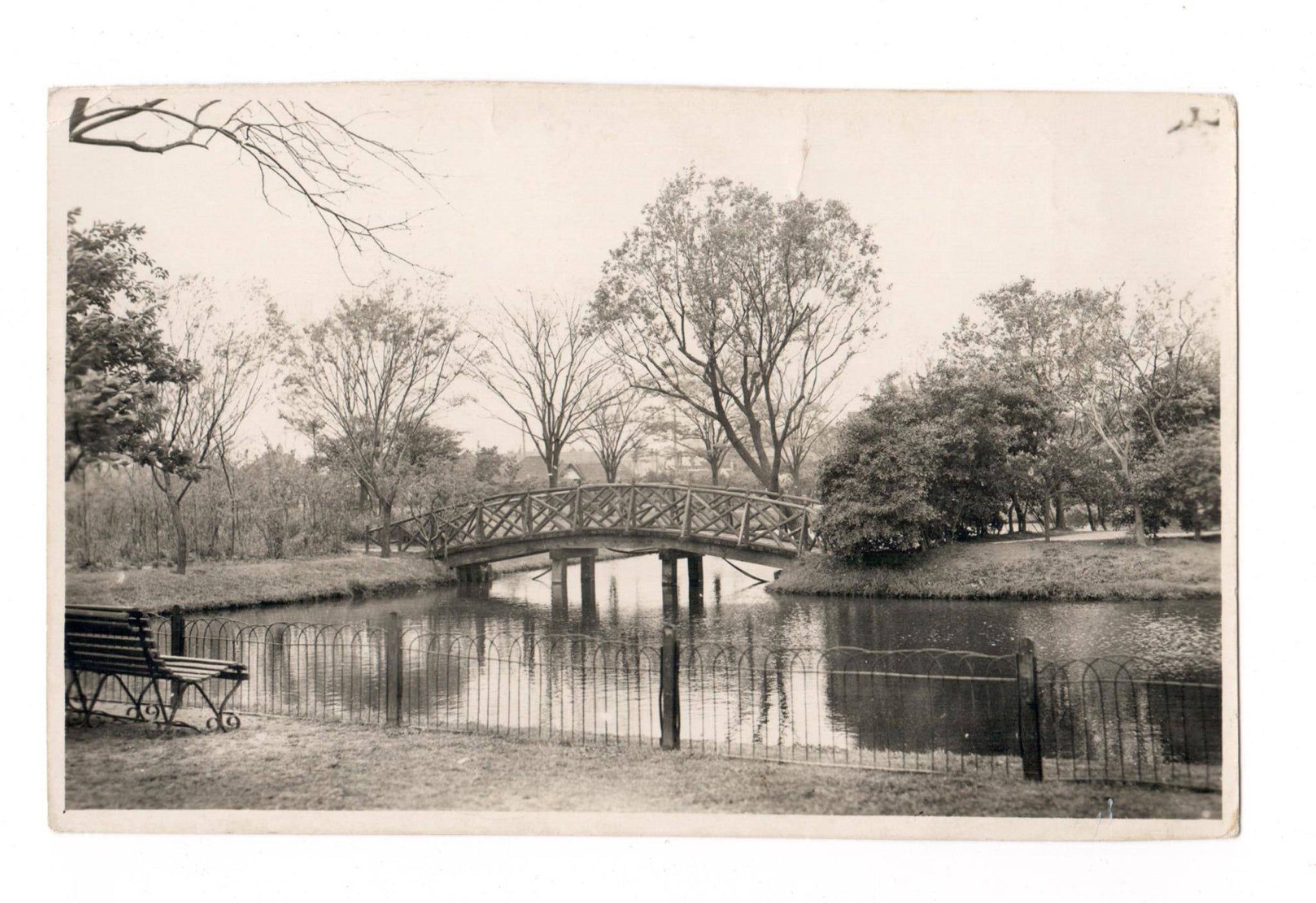 Antique Photo - Photography from Japan -  Landscape - Bridge - River - Garden - Dahlströms Fine Art